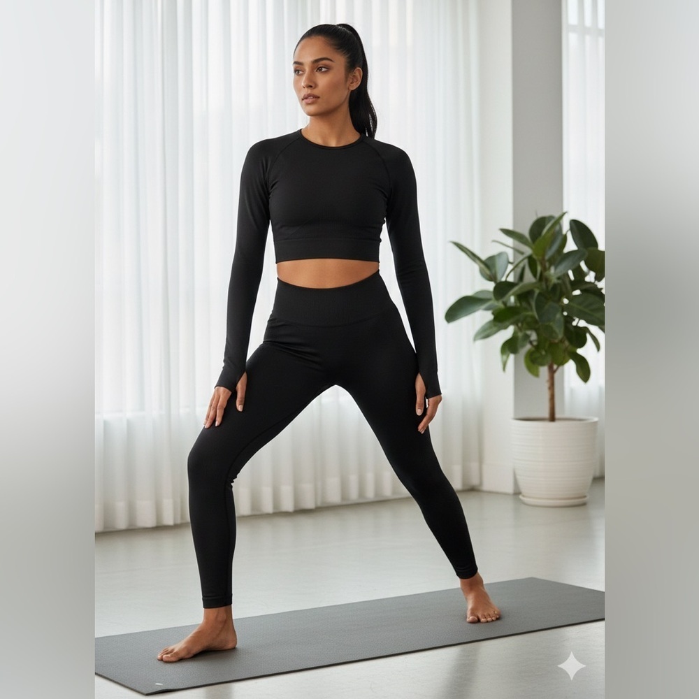 NWOT All in Motion Sculpted High-Rise Leggings Black Size M